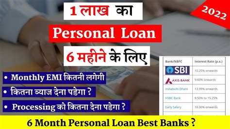 1 lakh personal loan emi.